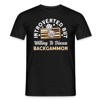 Brettspiel Lustiges Backgammon - Männer T-Shirt - Schwarz - Vorne - AI Model Male 178 light (178cm)