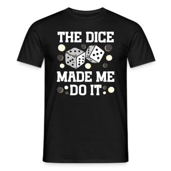 Brettspiel Lustiges Backgammon - Männer T-Shirt - Schwarz - Vorne - AI Model Male 178 light (178cm)