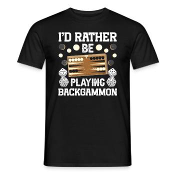 Brettspiel Lustiges Backgammon - Männer T-Shirt - Schwarz - Vorne - AI Model Male 178 light (178cm)