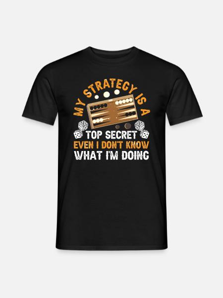 Board Game Funny Backgammon - Men's T-Shirt - black