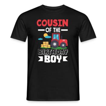 Cousin from Birthday Boy Tractor - Men's T-Shirt - black - Front - AI Model Male 178 light (178cm)