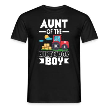 Aunt from Birthday Girl Tractor - Men's T-Shirt - black - Front - AI Model Male 178 light (178cm)