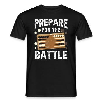 Brettspiel Lustiges Backgammon - Männer T-Shirt - Schwarz - Vorne - AI Model Male 178 light (178cm)