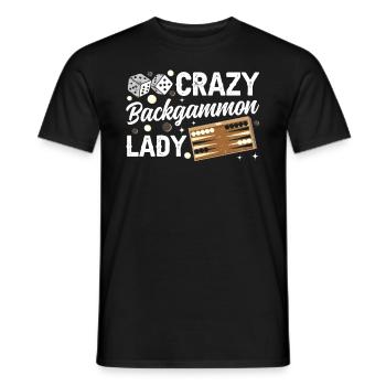 Brettspiel Lustiges Backgammon - Männer T-Shirt - Schwarz - Vorne - AI Model Male 178 light (178cm)