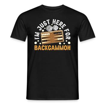 Jeu de société Backgammon drôle - T-shirt homme - noir - Devant - AI Model Male 178 light (178cm)