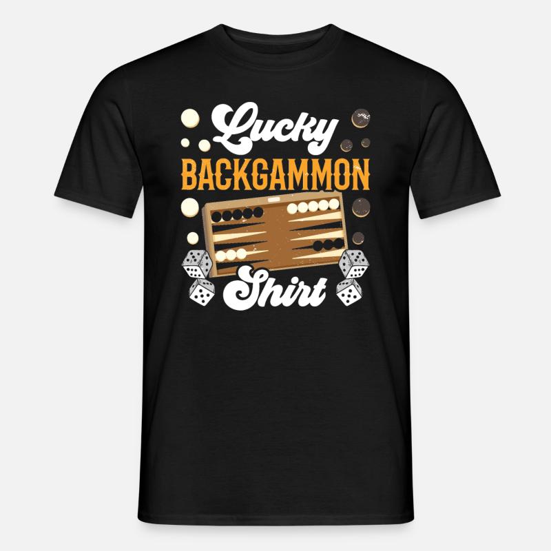 Brettspiel Lustiges Backgammon - Männer T-Shirt - Schwarz