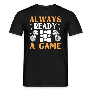 Brettspiel Lustiges Backgammon - Männer T-Shirt - Schwarz - Vorne - AI Model Male 178 light (178cm)
