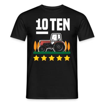 10e anniversaire tracteur 10 ans anniversaire chemise - T-shirt homme - noir - Devant - AI Model Male 178 light (178cm)