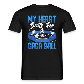 Dodgeball Hexagon Pit Sports Gaga Ball - Men's T-Shirt - black - Front - AI Model Male 178 light (178cm)
