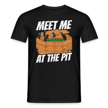 Ballon Dodgeball Hexagon Pit Sports Gaga - T-shirt homme - noir - Devant - AI Model Male 178 light (178cm)