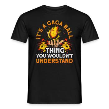 Ballon Dodgeball Hexagon Pit Sports Gaga - T-shirt homme - noir - Devant - AI Model Male 178 light (178cm)