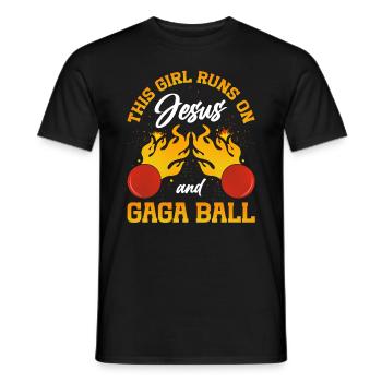 Dodgeball Hexagon Pit Sports Gaga Ball - Men's T-Shirt - black - Front - AI Model Male 178 light (178cm)