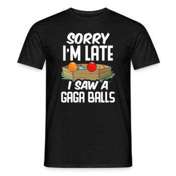 Dodgeball Hexagon Pit Sports Gaga Ball - Men's T-Shirt - black - Front - AI Model Male 178 light (178cm)