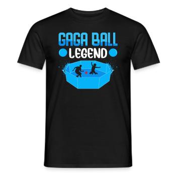 Ballon Dodgeball Hexagon Pit Sports Gaga - T-shirt homme - noir - Devant - AI Model Male 178 light (178cm)