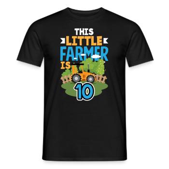 10e anniversaire tracteur 10 ans anniversaire chemise - T-shirt homme - noir - Devant - AI Model Male 178 light (178cm)
