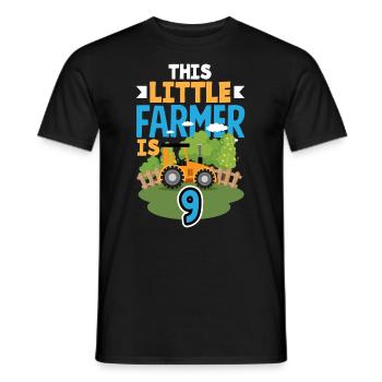 9e anniversaire tracteur 9 ans anniversaire chemise - T-shirt homme - noir - Devant - AI Model Male 178 light (178cm)