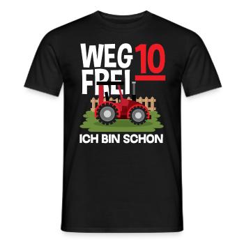 10e anniversaire tracteur 10 ans anniversaire chemise - T-shirt homme - noir - Devant - AI Model Male 178 light (178cm)