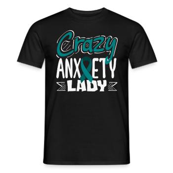 Teal Ribbon PTSD Stress Angststörung - Männer T-Shirt - Schwarz - Vorne - AI Model Male 178 light (178cm)