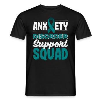 Sarcelle d’hiver SSPT Stress Trouble anxieux - T-shirt homme - noir - Devant - AI Model Male 178 light (178cm)