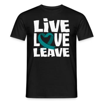 Teal Ribbon PTSD Stress Angststörung - Männer T-Shirt - Schwarz - Vorne - AI Model Male 178 light (178cm)