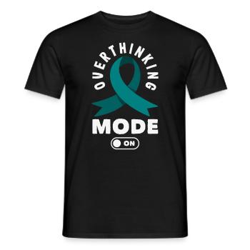 Teal Ribbon PTSD Stress Angststörung - Männer T-Shirt - Schwarz - Vorne - AI Model Male 178 light (178cm)