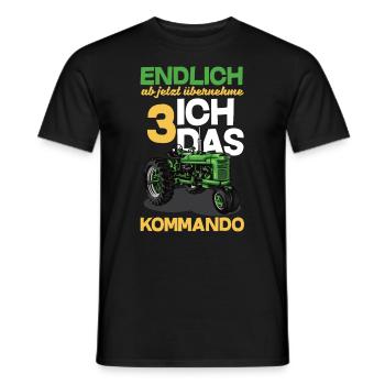 3. Geburtstag Traktor 3 Jahre Geburtstagsshirt - Männer T-Shirt - Schwarz - Vorne - AI Model Male 178 light (178cm)
