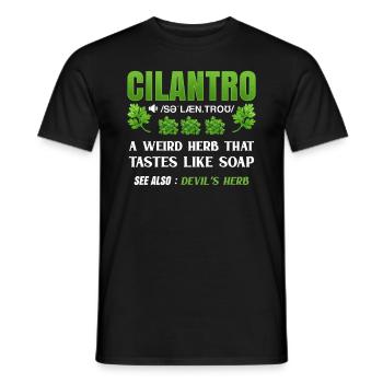 Coriander Day Coriander Hater Coriander - Men's T-Shirt - black - Front - AI Model Male 178 light (178cm)