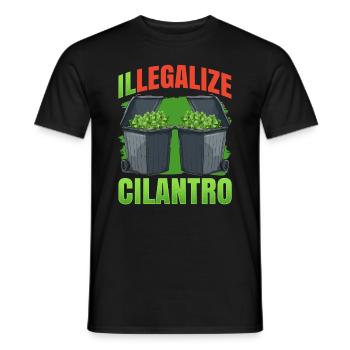 Coriander Day Coriander Hater Coriander - Men's T-Shirt - black - Front - AI Model Male 178 light (178cm)