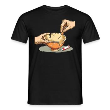 Kintsugi Kintsukuroi Japon imparfait - T-shirt homme - noir - Devant - AI Model Male 178 light (178cm)