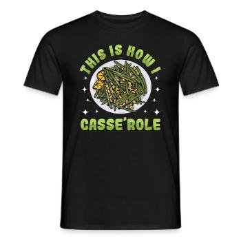 Casserole de Thanksgiving aux haricots verts - T-shirt homme - noir - Devant - AI Model Male 178 light (178cm)