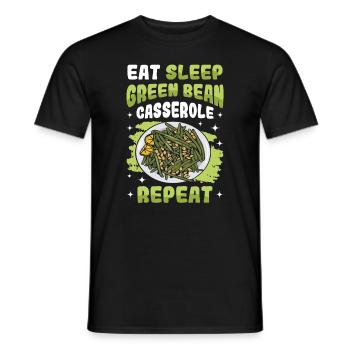 Casserole de Thanksgiving aux haricots verts - T-shirt homme - noir - Devant - AI Model Male 178 light (178cm)