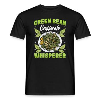 Casserole de Thanksgiving aux haricots verts - T-shirt homme - noir - Devant - AI Model Male 178 light (178cm)