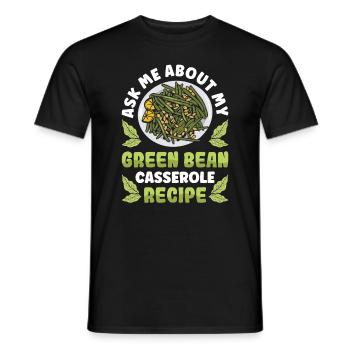 Casserole de Thanksgiving aux haricots verts - T-shirt homme - noir - Devant - AI Model Male 178 light (178cm)
