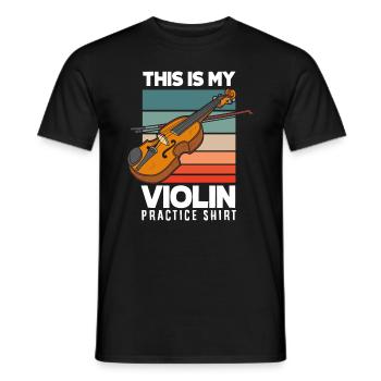 Geige Violine Geigenspieler Violinenspieler - Männer T-Shirt - Schwarz - Vorne - AI Model Male 178 light (178cm)