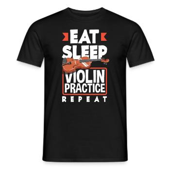 Geige Violine Geigenspieler Violinenspieler - Männer T-Shirt - Schwarz - Vorne - AI Model Male 178 light (178cm)