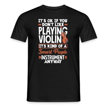 Violon Violon Violoniste Joueur de violon - T-shirt homme - noir - Devant - AI Model Male 178 light (178cm)