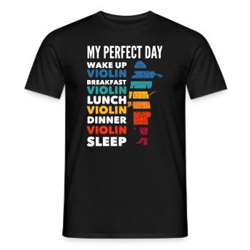 Geige Violine Geigenspieler Violinenspieler - Männer T-Shirt - Schwarz - Vorne - AI Model Male 178 light (178cm)