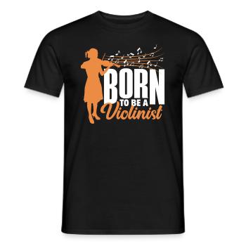 Geige Violine Geigenspieler Violinenspieler - Männer T-Shirt - Schwarz - Vorne - AI Model Male 178 light (178cm)