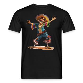 Fiesta mexicaine Cinco De Mayo - T-shirt homme - noir - Devant - AI Model Male 178 light (178cm)