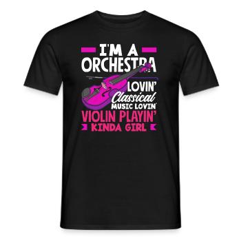 Geige Violine Geigenspieler Violinenspieler - Männer T-Shirt - Schwarz - Vorne - AI Model Male 178 light (178cm)