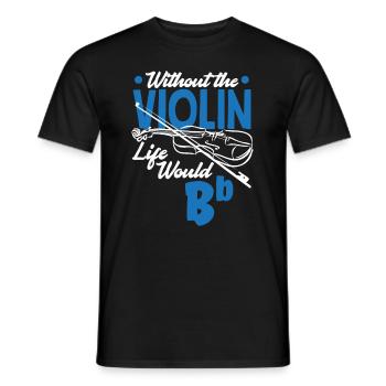 Geige Violine Geigenspieler Violinenspieler - Männer T-Shirt - Schwarz - Vorne - AI Model Male 178 light (178cm)