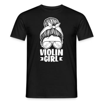 Violon Violon Violoniste Joueur de violon - T-shirt homme - noir - Devant - AI Model Male 178 light (178cm)