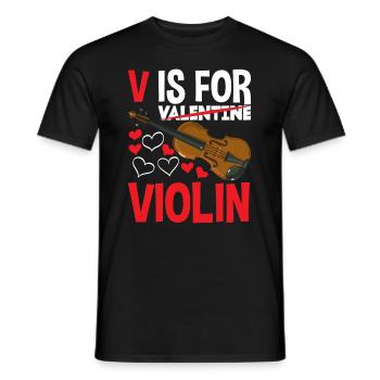 Violon Violon Violoniste Joueur de violon - T-shirt homme - noir - Devant - AI Model Male 178 light (178cm)