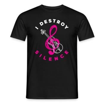 Geige Violine Geigenspieler Violinenspieler - Männer T-Shirt - Schwarz - Vorne - AI Model Male 178 light (178cm)