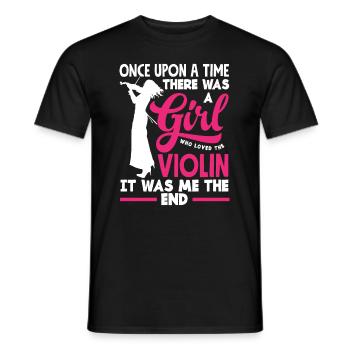 Geige Violine Geigenspieler Violinenspieler - Männer T-Shirt - Schwarz - Vorne - AI Model Male 178 light (178cm)