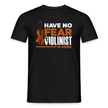 Geige Violine Geigenspieler Violinenspieler - Männer T-Shirt - Schwarz - Vorne - AI Model Male 178 light (178cm)