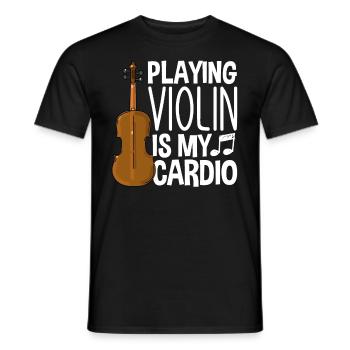 Violon Violon Violoniste Joueur de violon - T-shirt homme - noir - Devant - AI Model Male 178 light (178cm)