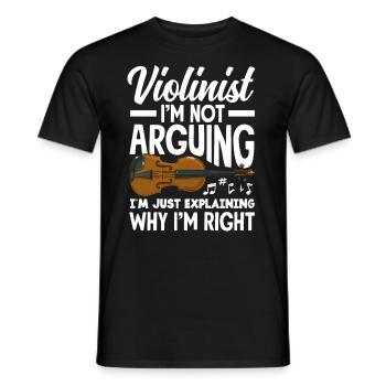 Geige Violine Geigenspieler Violinenspieler - Männer T-Shirt - Schwarz - Vorne - AI Model Male 178 light (178cm)