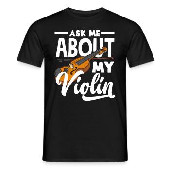 Geige Violine Geigenspieler Violinenspieler - Männer T-Shirt - Schwarz - Vorne - AI Model Male 178 light (178cm)