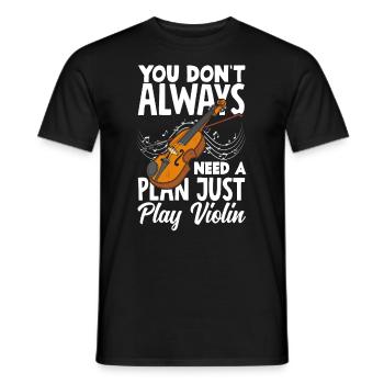 Geige Violine Geigenspieler Violinenspieler - Männer T-Shirt - Schwarz - Vorne - AI Model Male 178 light (178cm)